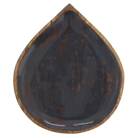 SARO LIFESTYLE SARO  Organic Shape Wood Plate with Enamel Coating SE248.GP98B